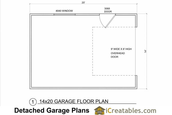 14x20 garage floor plan